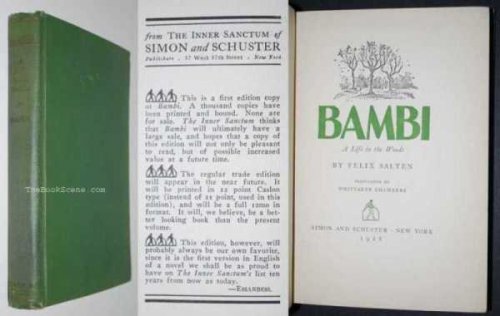 Image for Bambi: A Life in the Woods 1st English Language Limited Edition Bambi: A Life in the Woods 1st English Language Limited Edition